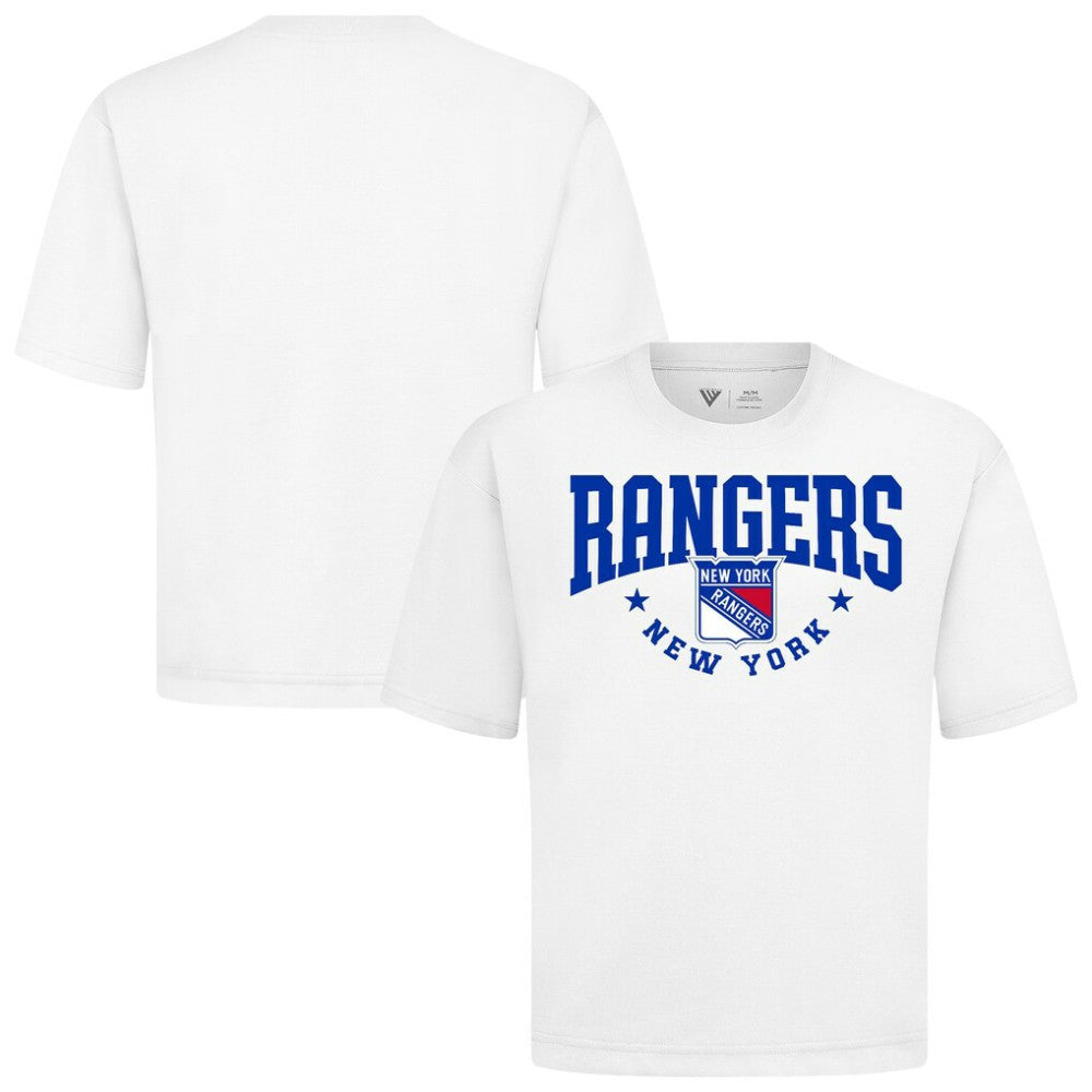 New York Rangers Levelwear Luxe Signature Knit T-Shirt - White - NHL
