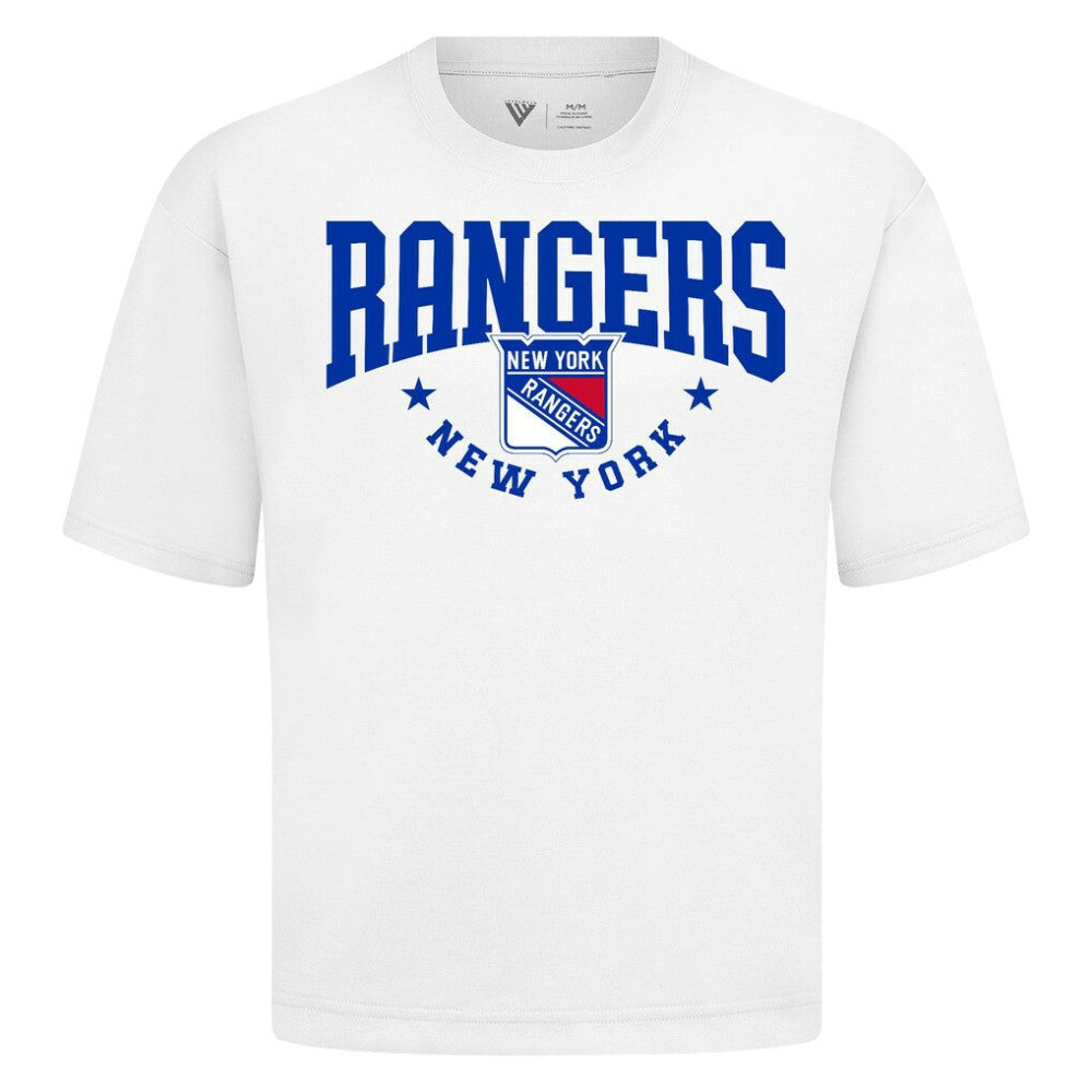 New York Rangers Levelwear Luxe Signature Knit T-Shirt - White - NHL
