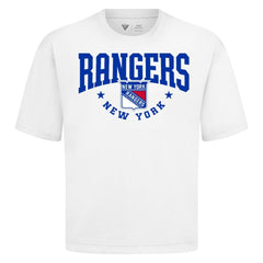 New York Rangers Levelwear Luxe Signature Knit T-Shirt - White - NHL