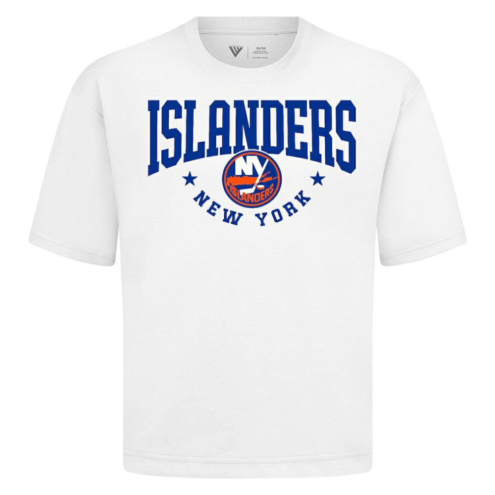 New York Islanders Levelwear Luxe Signature Knit T-Shirt - White - NHL