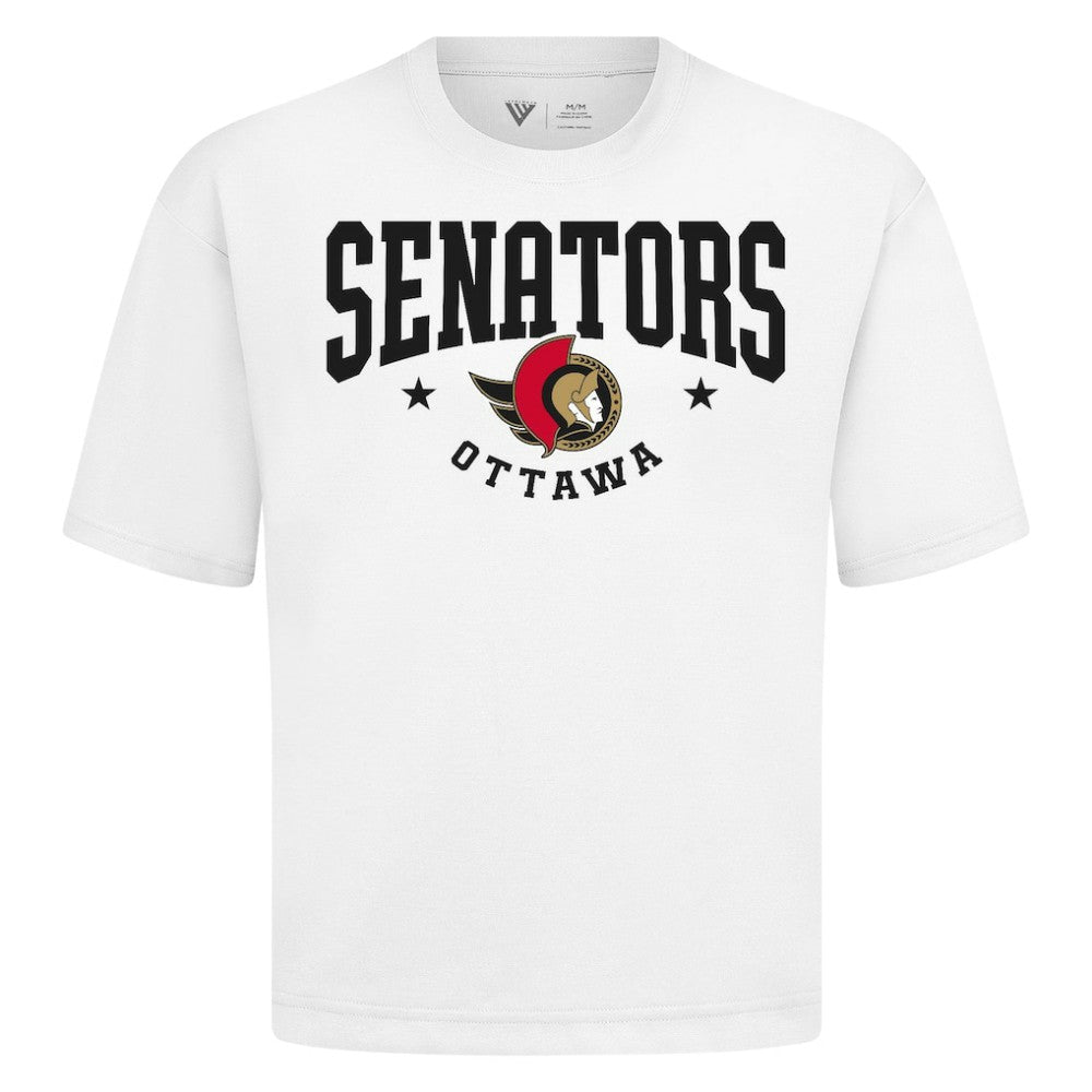 Ottawa Senators Levelwear Luxe Signature Knit T-Shirt - White - NHL