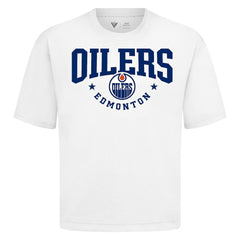 Edmonton Oilers Levelwear Luxe Signature Knit T-Shirt - White - NHL