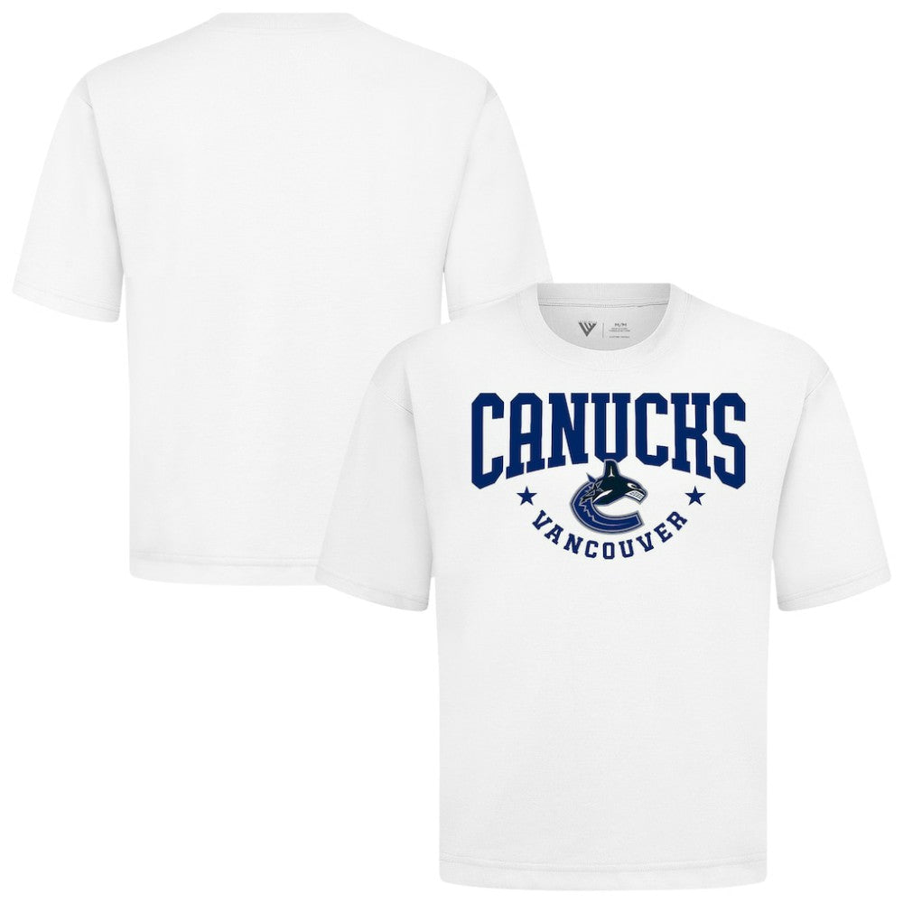 Vancouver Canucks Levelwear Luxe Signature Knit T-Shirt - White - NHL