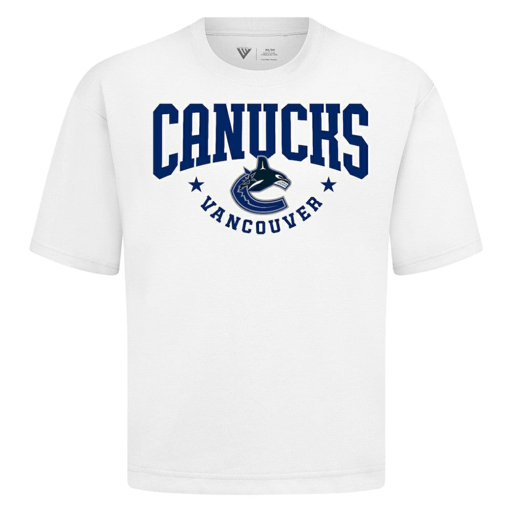 Vancouver Canucks Levelwear Luxe Signature Knit T-Shirt - White - NHL