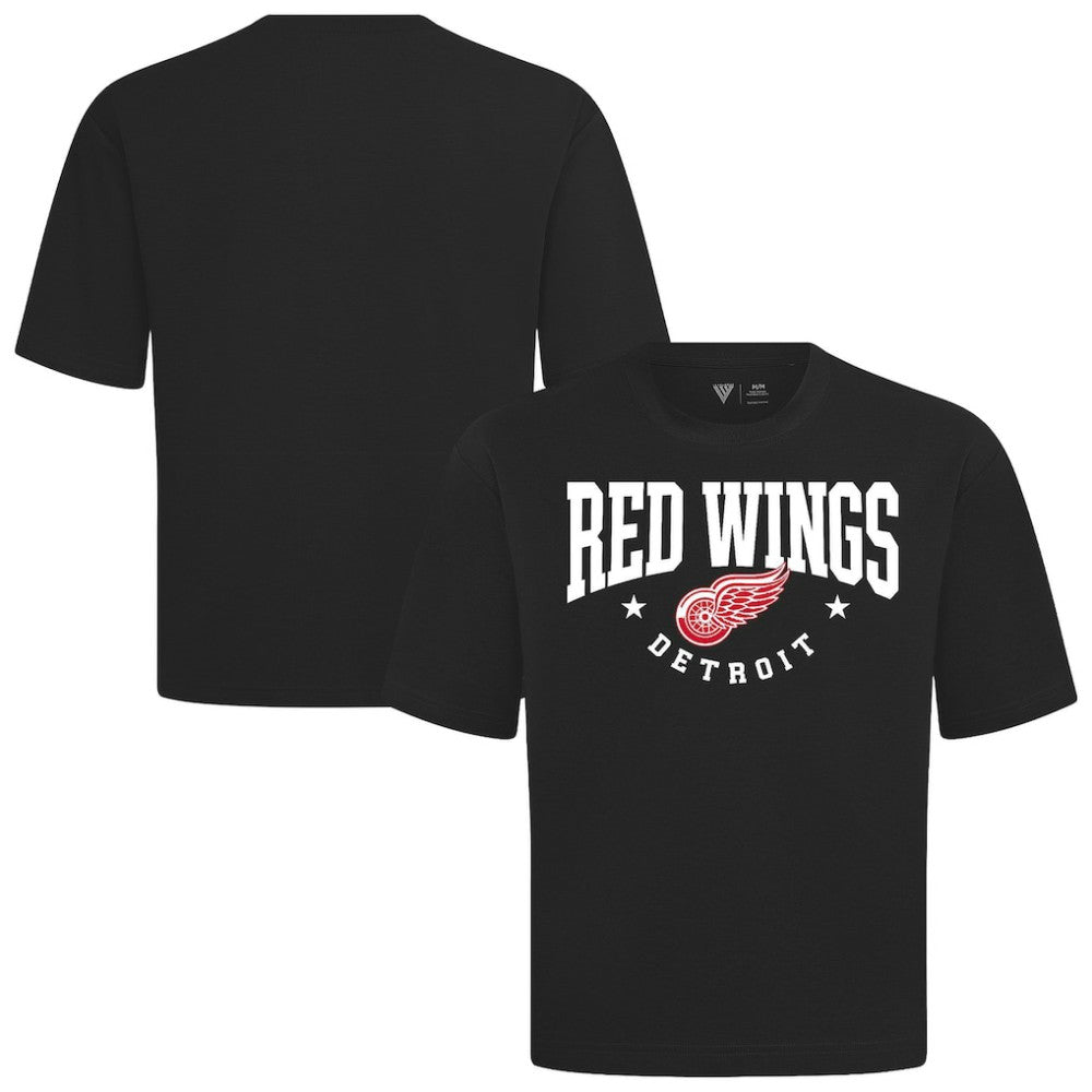 Detroit Red Wings Levelwear Luxe Signature Knit T-Shirt - Black - NHL