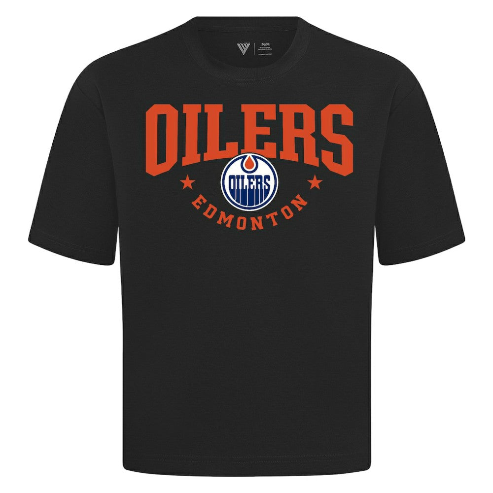 Edmonton Oilers Levelwear Luxe Signature Knit T-Shirt - Black - NHL