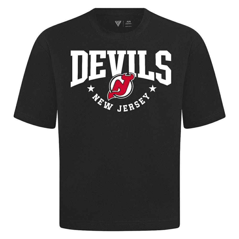 New Jersey Devils Levelwear Luxe Signature Knit T-Shirt - Black - NHL