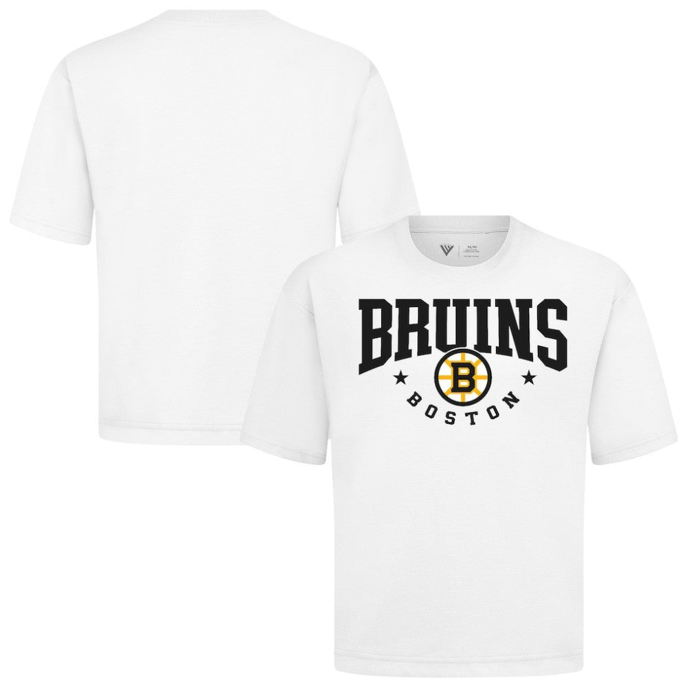 Boston Bruins Levelwear Luxe Signature Knit T-Shirt - White - NHL