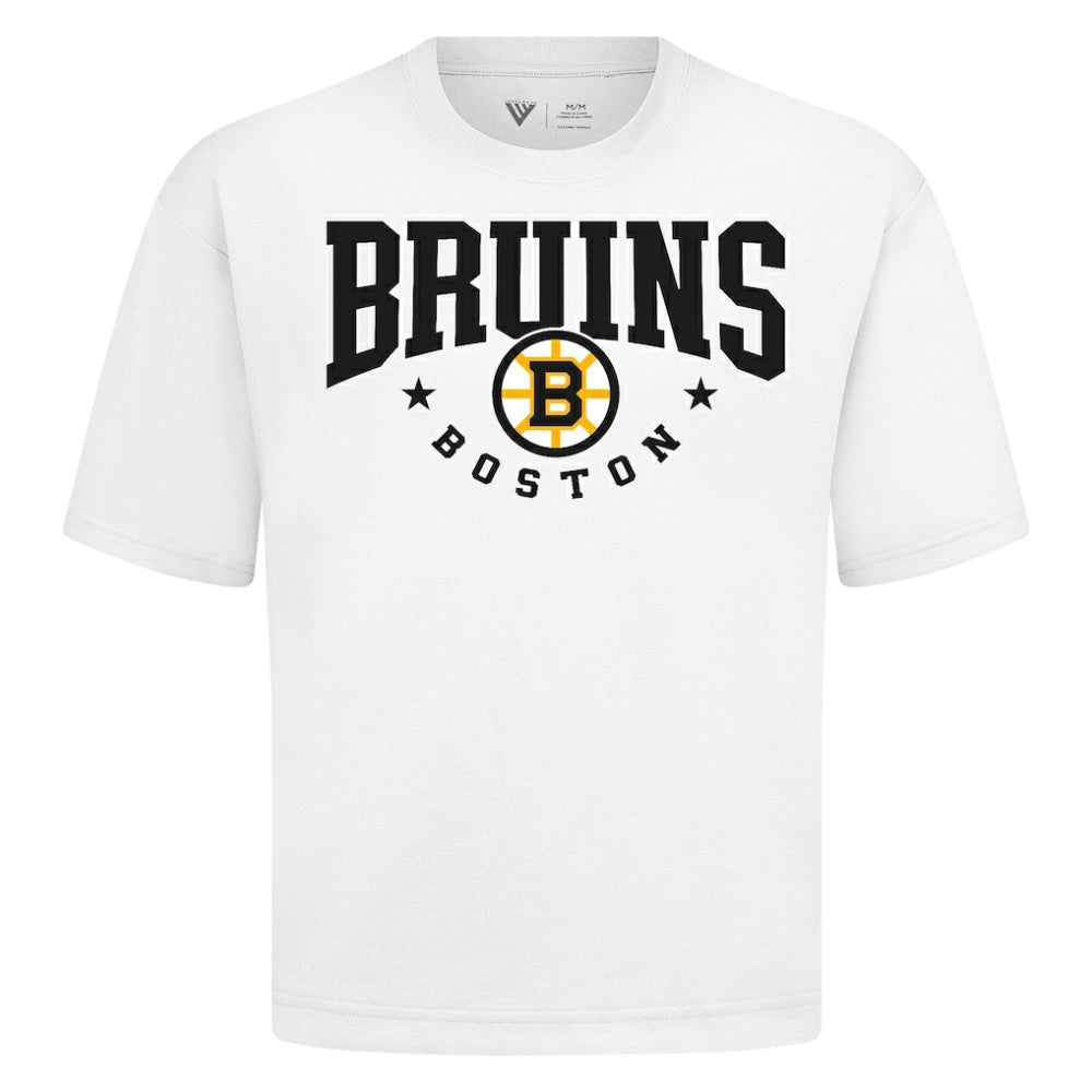 Boston Bruins Levelwear Luxe Signature Knit T-Shirt - White - NHL