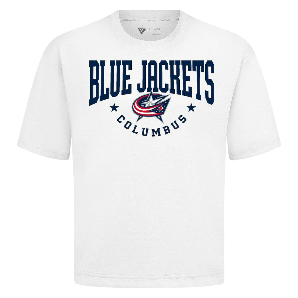 Columbus Blue Jackets Levelwear Luxe Signature Knit T-Shirt - White - NHL