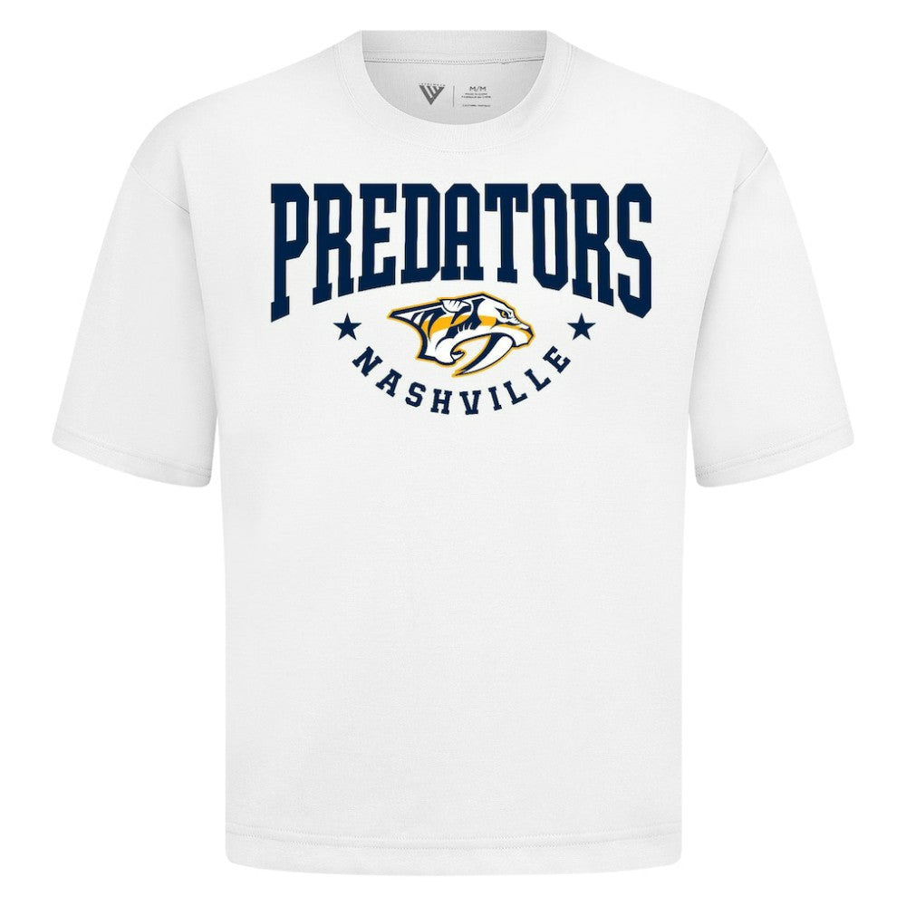 Nashville Predators Levelwear Luxe Signature Knit T-Shirt - White - NHL