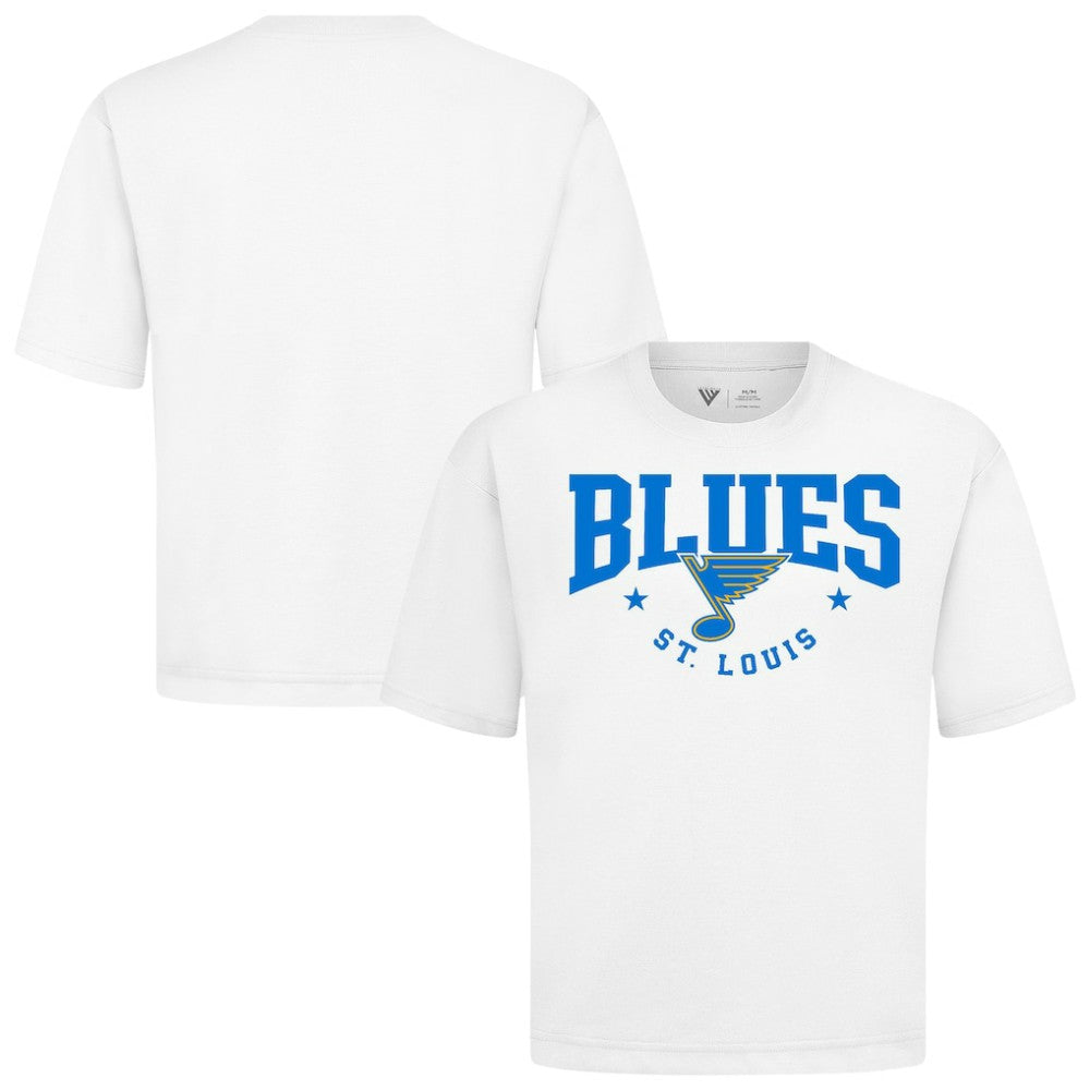 St. Louis Blues Levelwear Luxe Signature Knit T-Shirt - White - NHL