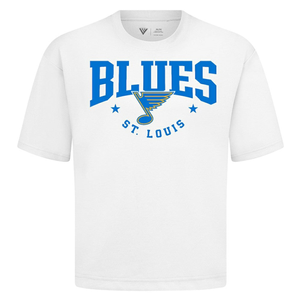 St. Louis Blues Levelwear Luxe Signature Knit T-Shirt - White - NHL