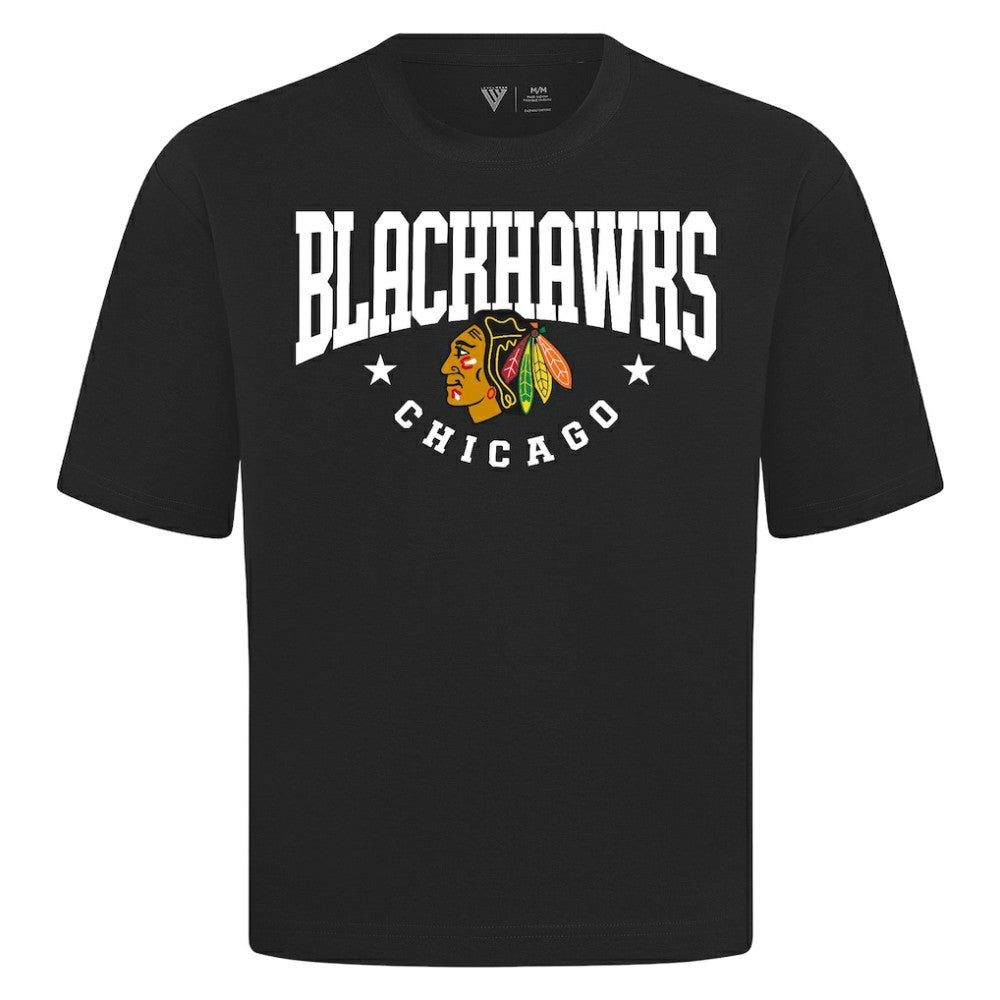 Chicago Blackhawks Levelwear Luxe Signature Knit T-Shirt - Black - NHL