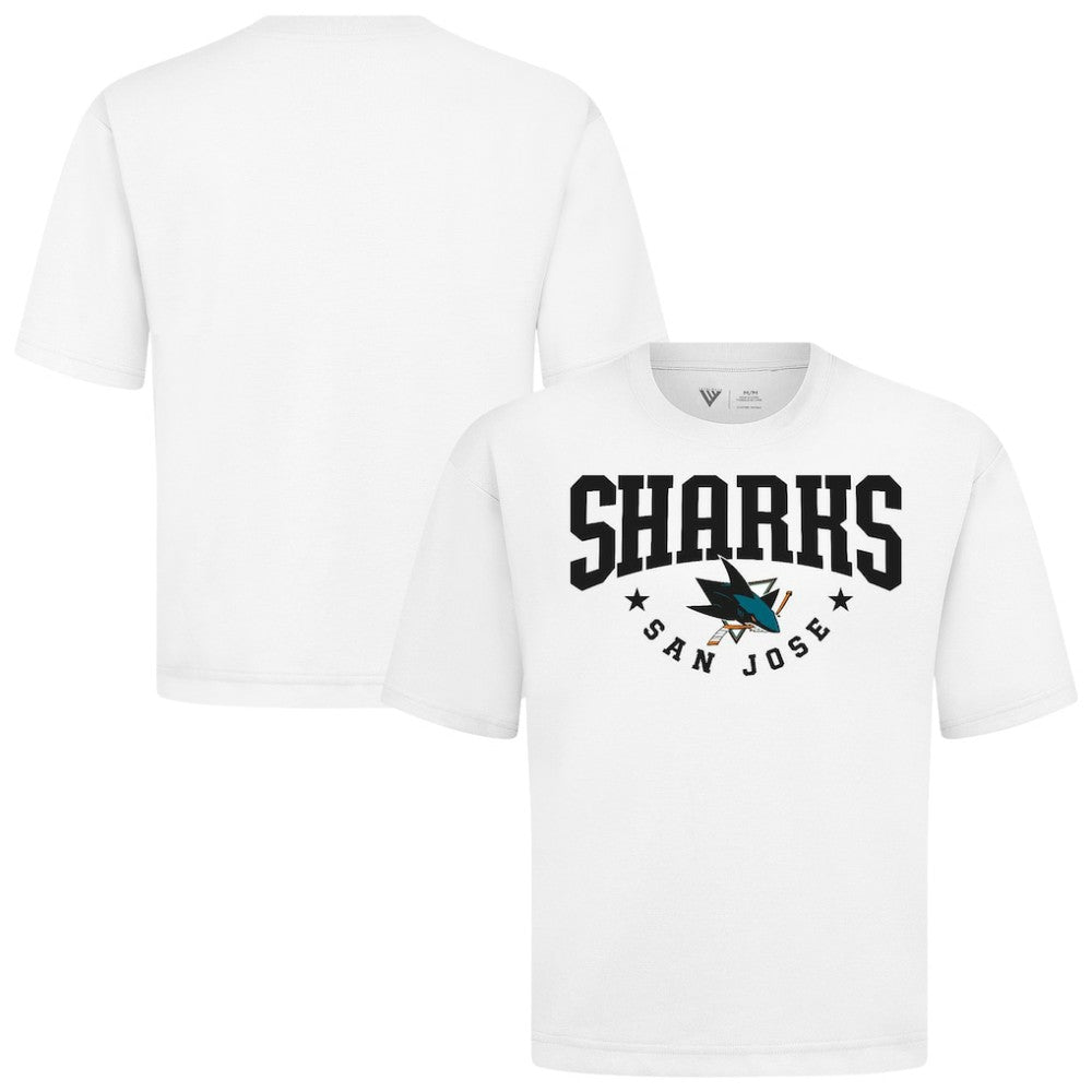 San Jose Sharks Levelwear Luxe Signature Knit T-Shirt - White - NHL