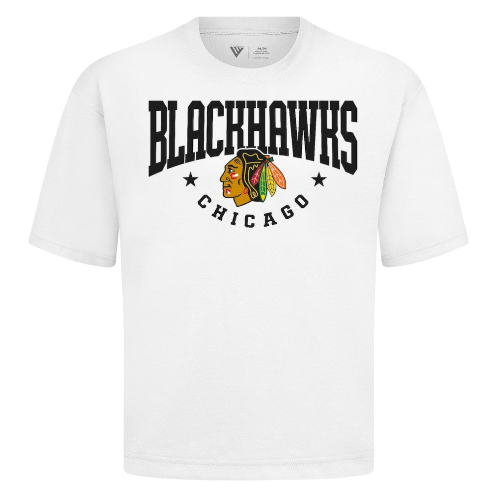 Chicago Blackhawks Levelwear Luxe Signature Knit T-Shirt - White - NHL