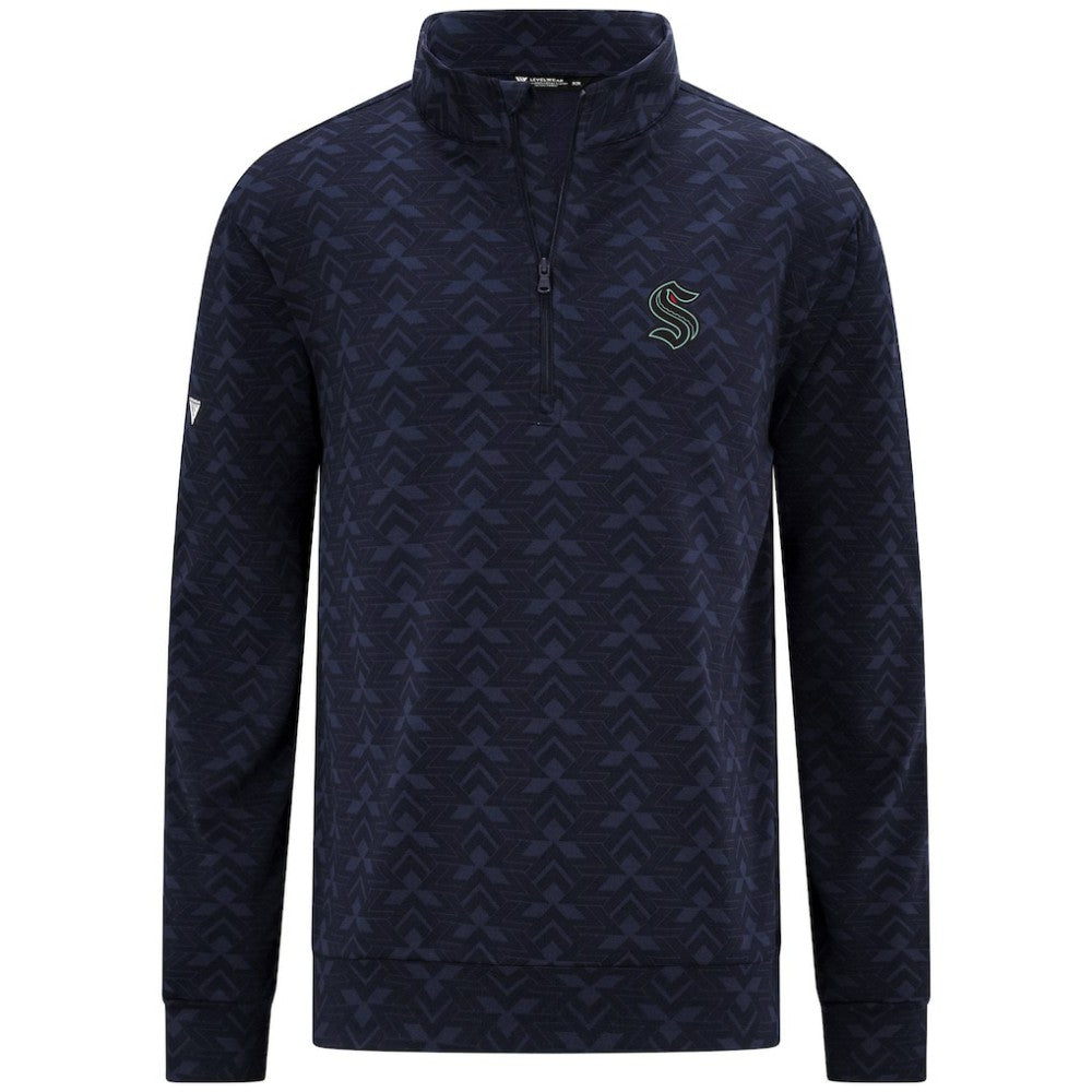 Seattle Kraken Levelwear Chameleon Quarter-Zip Sweatshirt - Navy - NHL
