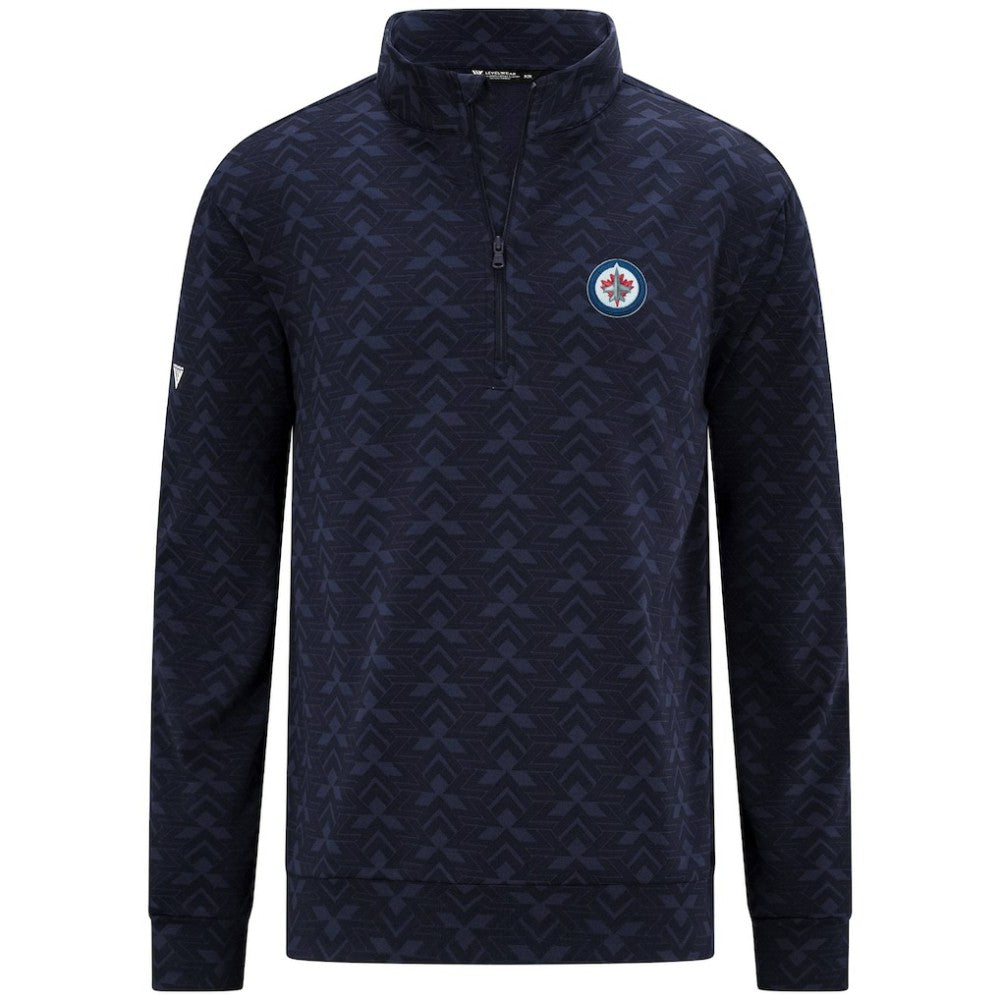 Winnipeg Jets Levelwear Chameleon Quarter-Zip Sweatshirt - Navy - NHL