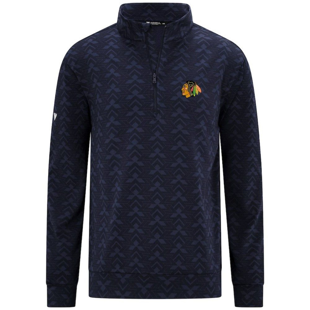 Chicago Blackhawks Levelwear Chameleon Quarter-Zip Sweatshirt - Navy - NHL