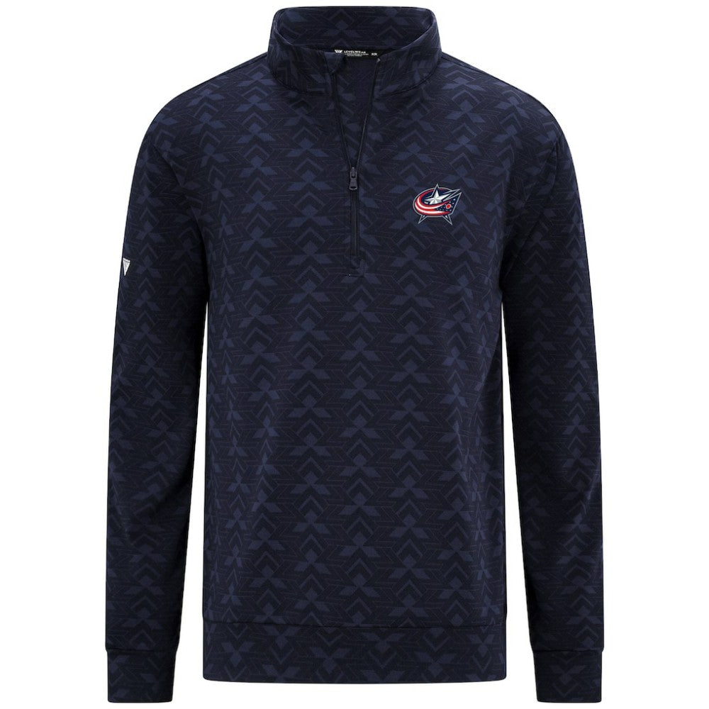 Columbus Blue Jackets Levelwear Chameleon Quarter-Zip Sweatshirt - Navy - NHL