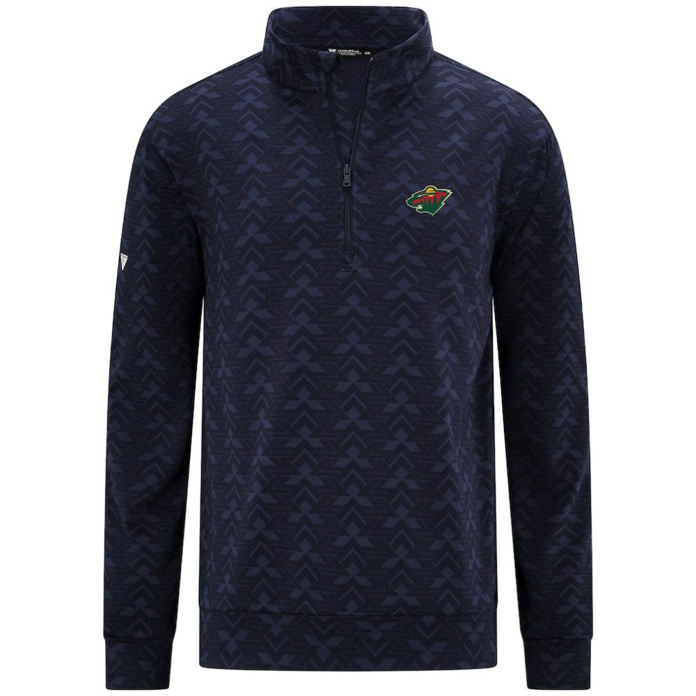 Minnesota Wild Levelwear Chameleon Quarter-Zip Sweatshirt - Navy - NHL