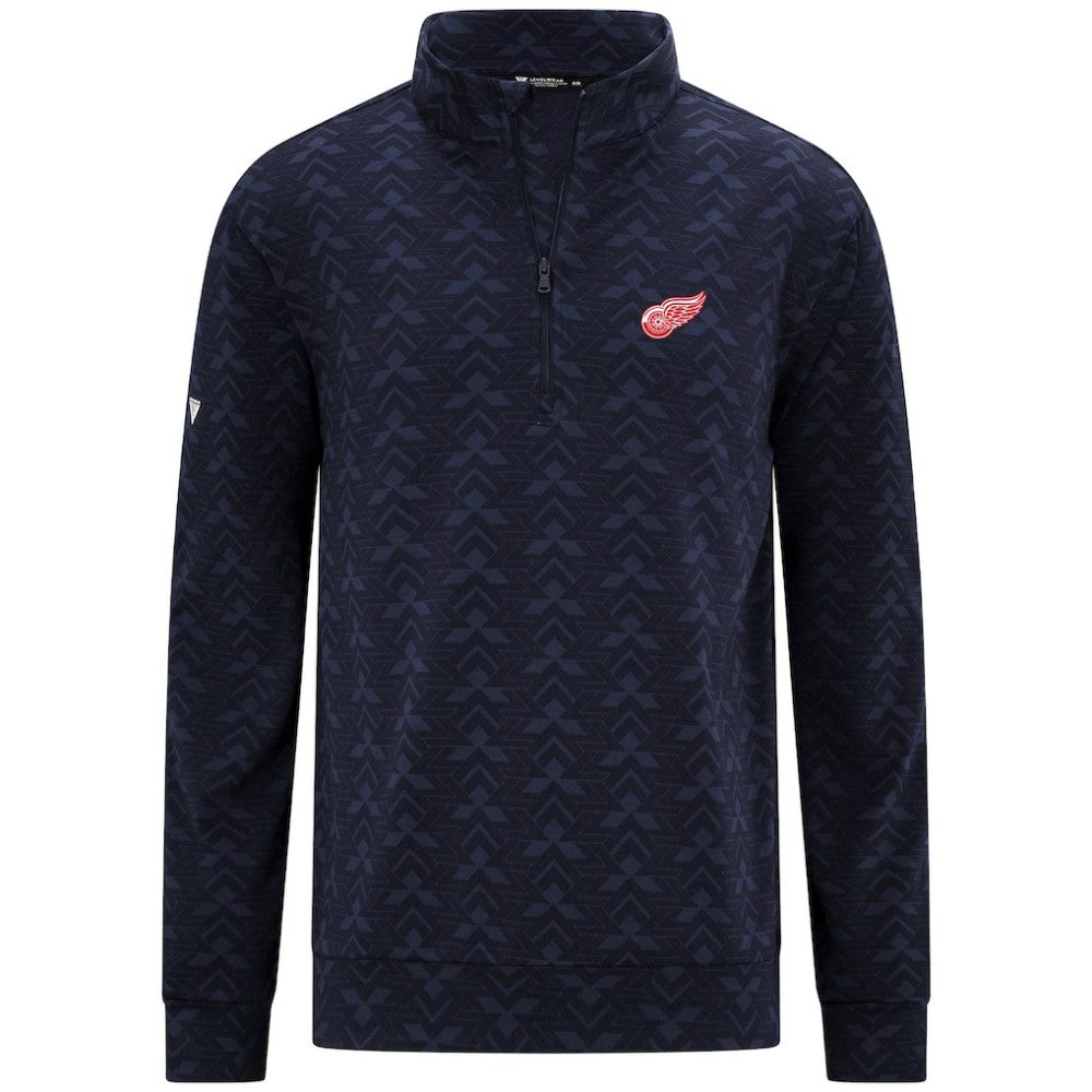 Detroit Red Wings Levelwear Chameleon Quarter-Zip Sweatshirt - Navy - NHL