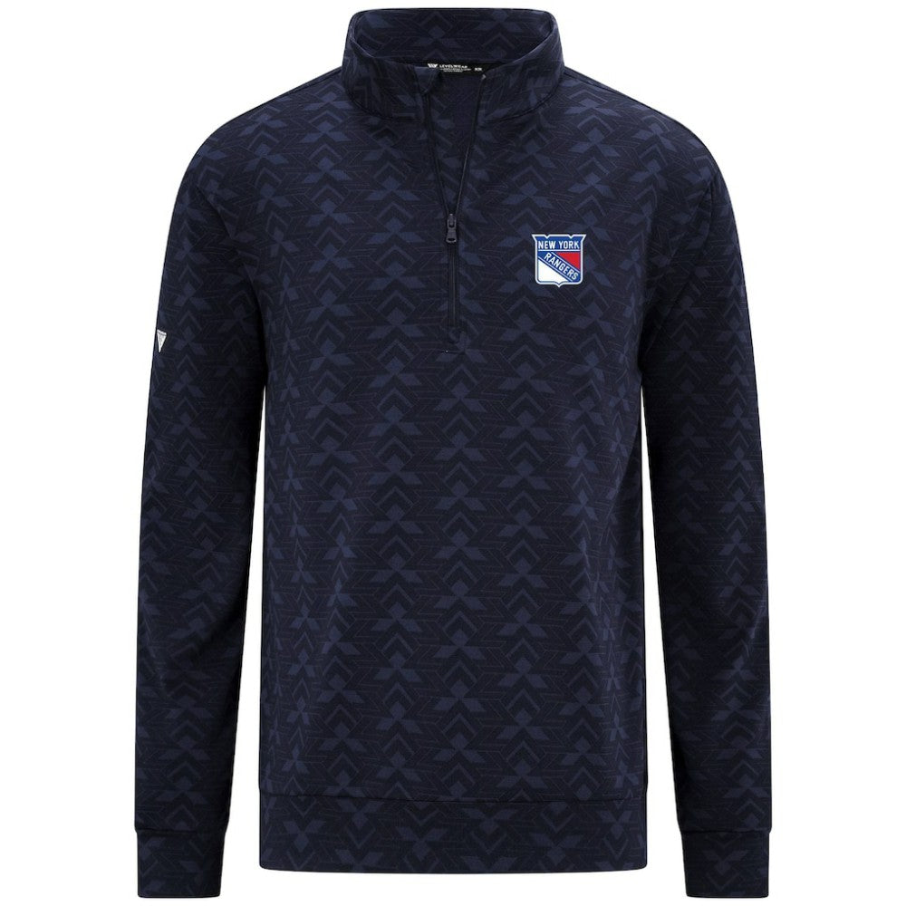 New York Rangers Levelwear Chameleon Quarter-Zip Sweatshirt - Navy - NHL