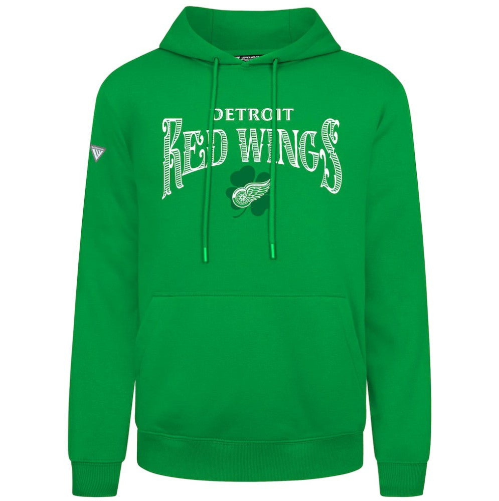 Detroit Red Wings Levelwear St. Patrick's Day Podium Hoodie - Green - NHL