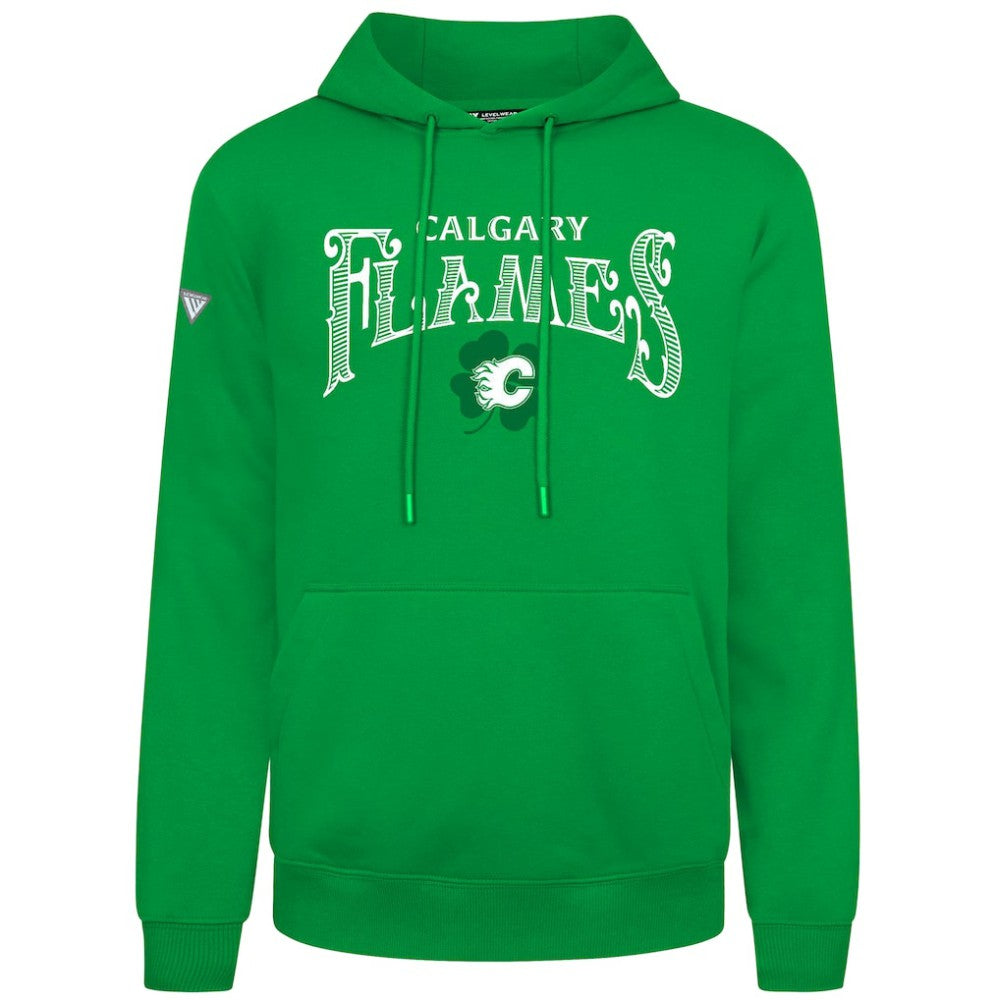Calgary Flames Levelwear St. Patrick's Day Podium Hoodie - Green - NHL