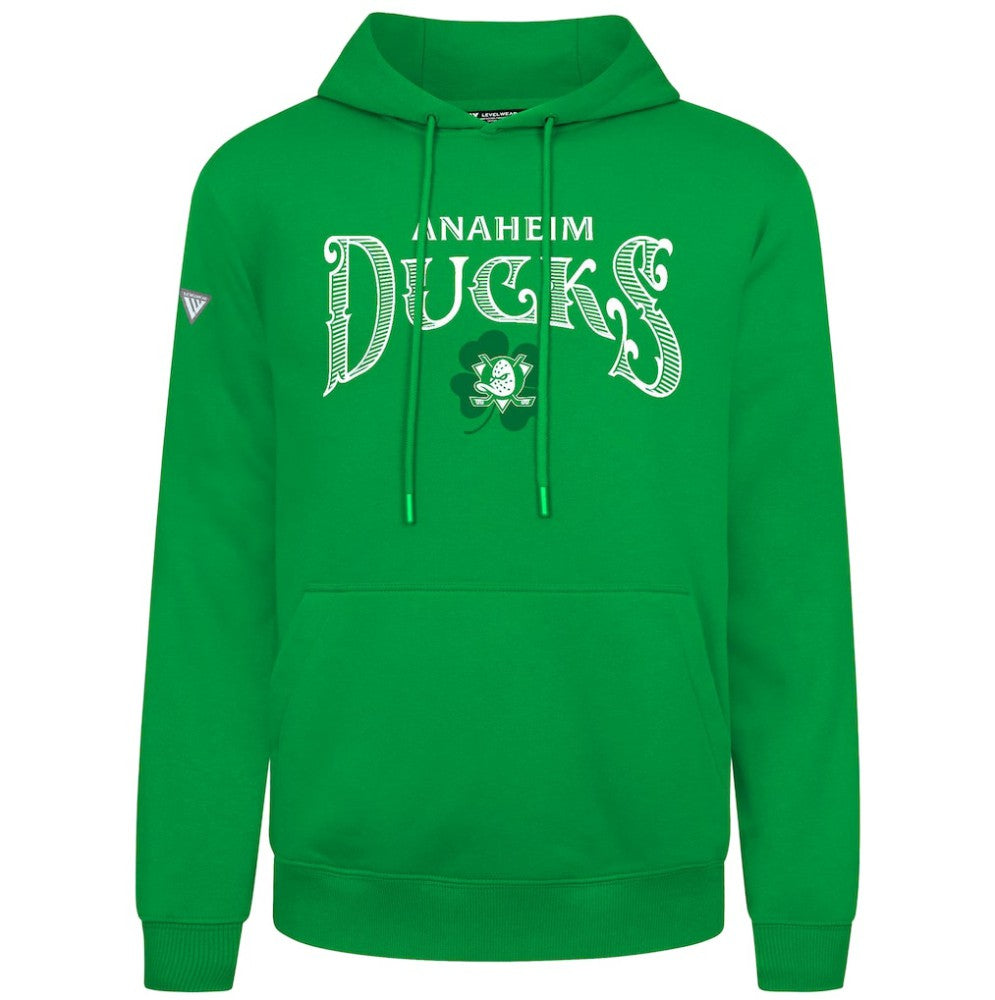 Anaheim Ducks Levelwear St. Patrick's Day Podium Hoodie - Green - NHL