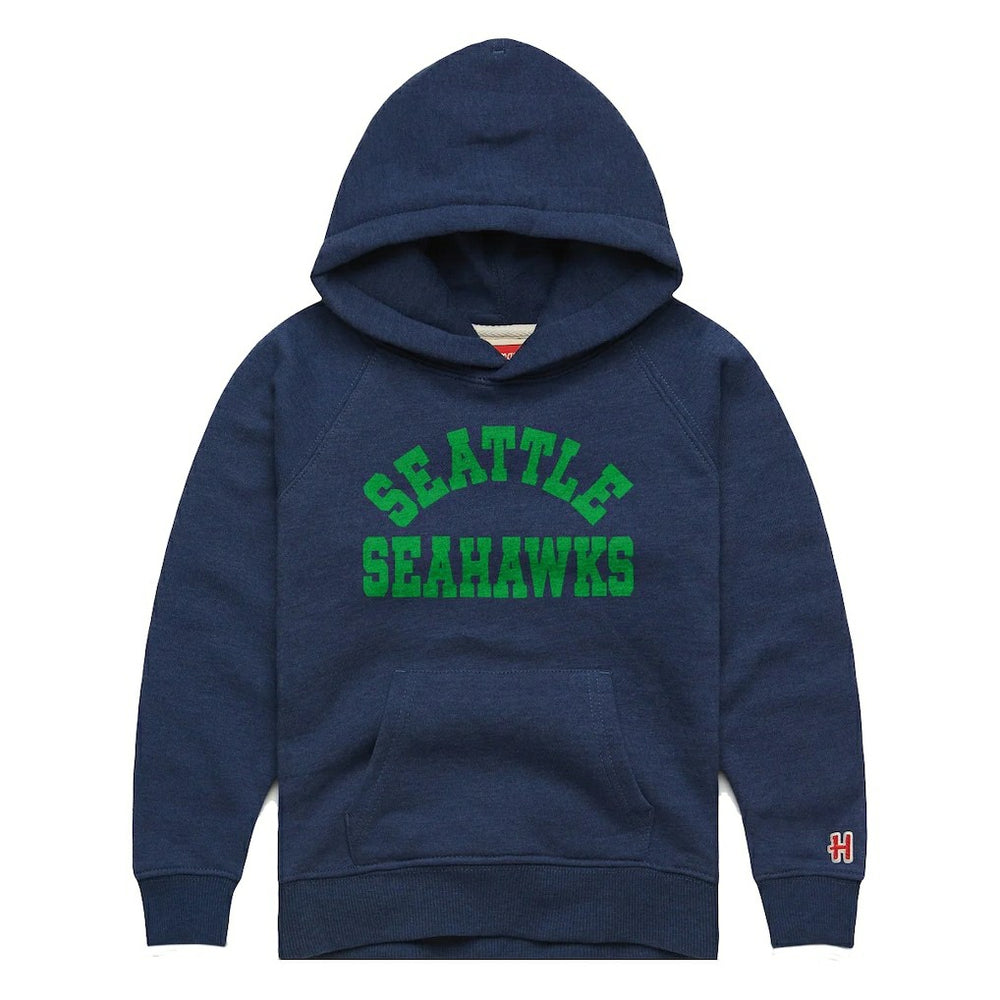 Seattle Seahawks Homage Youth Classic Tri-Blend Hoodie College Navy | NFL