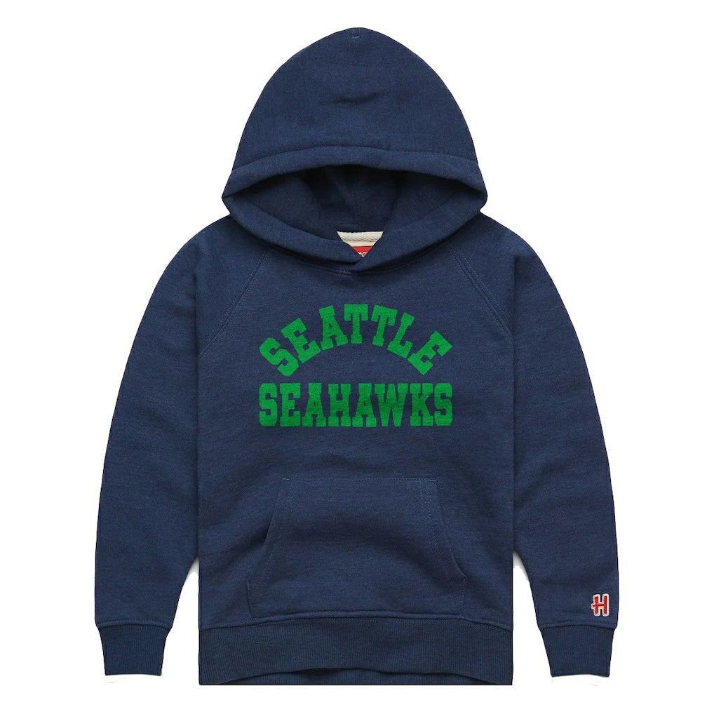 Seattle Seahawks Homage Youth Classic Tri-Blend Hoodie College Navy | NFL