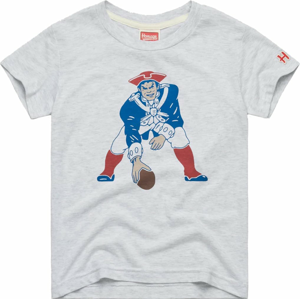 New England Patriots Homage Youth 1979 Tri-Blend T-Shirt Ash | NFL