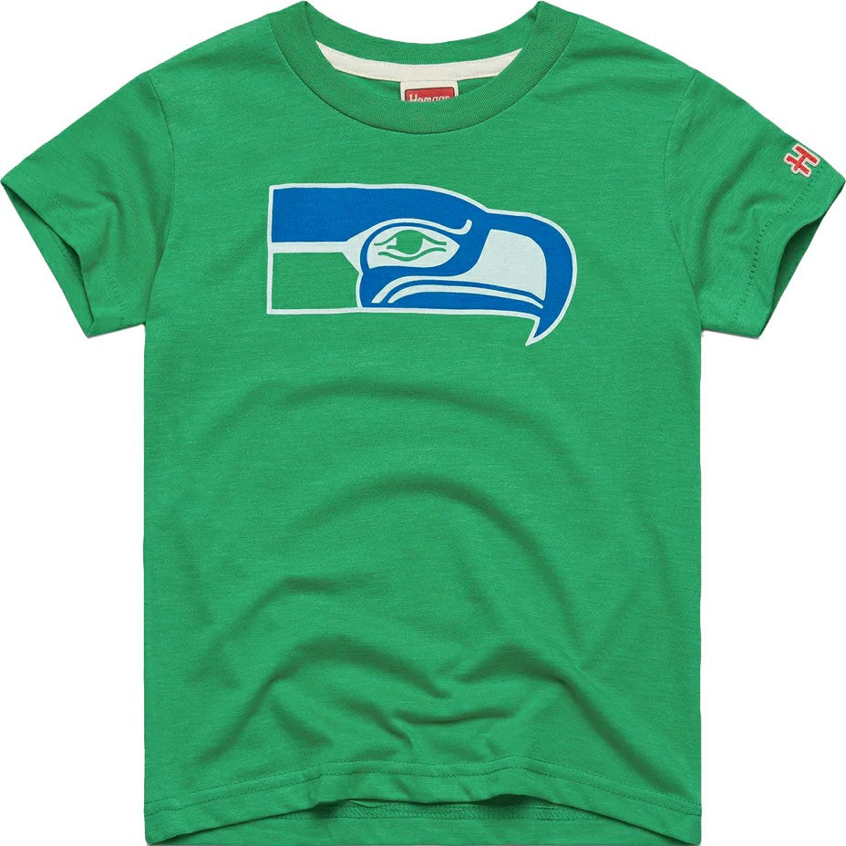 Seattle Seahawks Homage Youth 1976 Tri-Blend T-Shirt Green | NFL