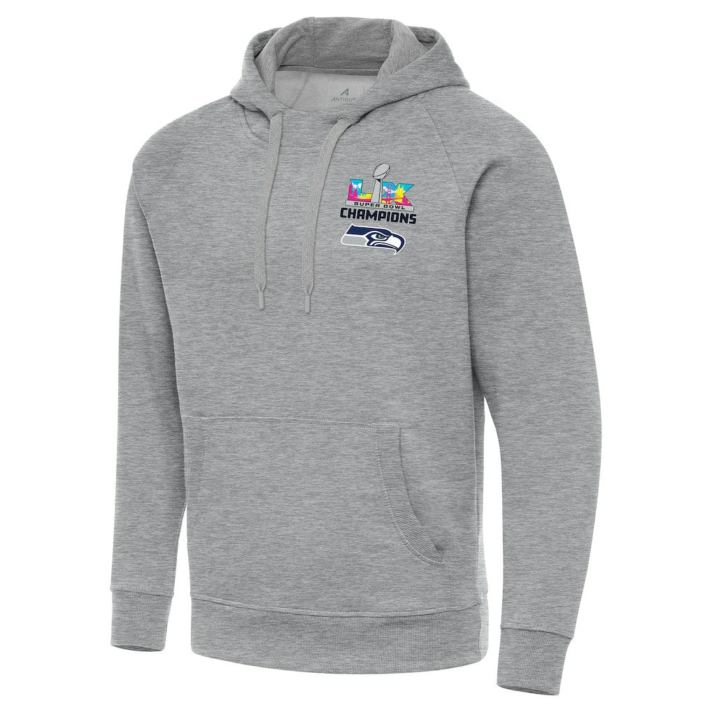 Seattle Seahawks Antigua Super Bowl LX Champions Victory Hoodie Heather Gray | NFL