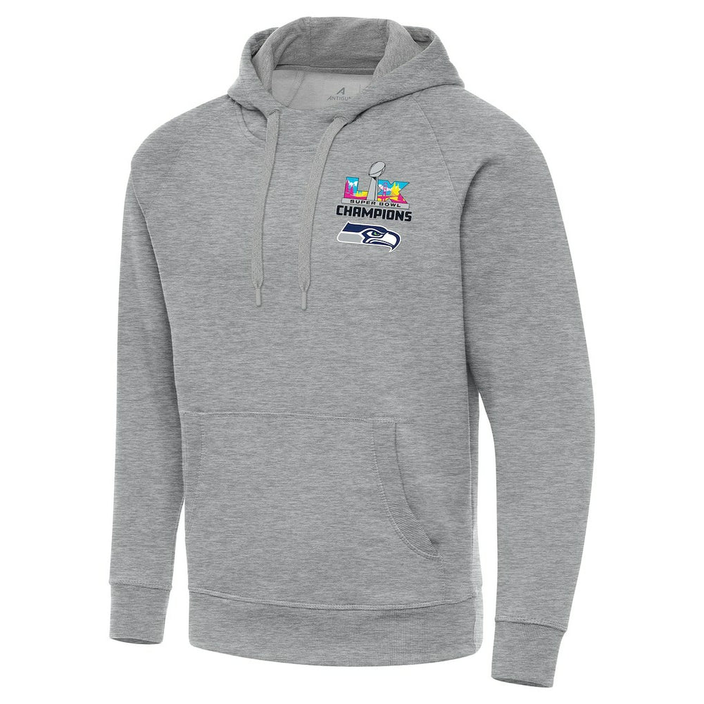 Seattle Seahawks Antigua Super Bowl LX Champions Victory Hoodie Heather Gray | NFL