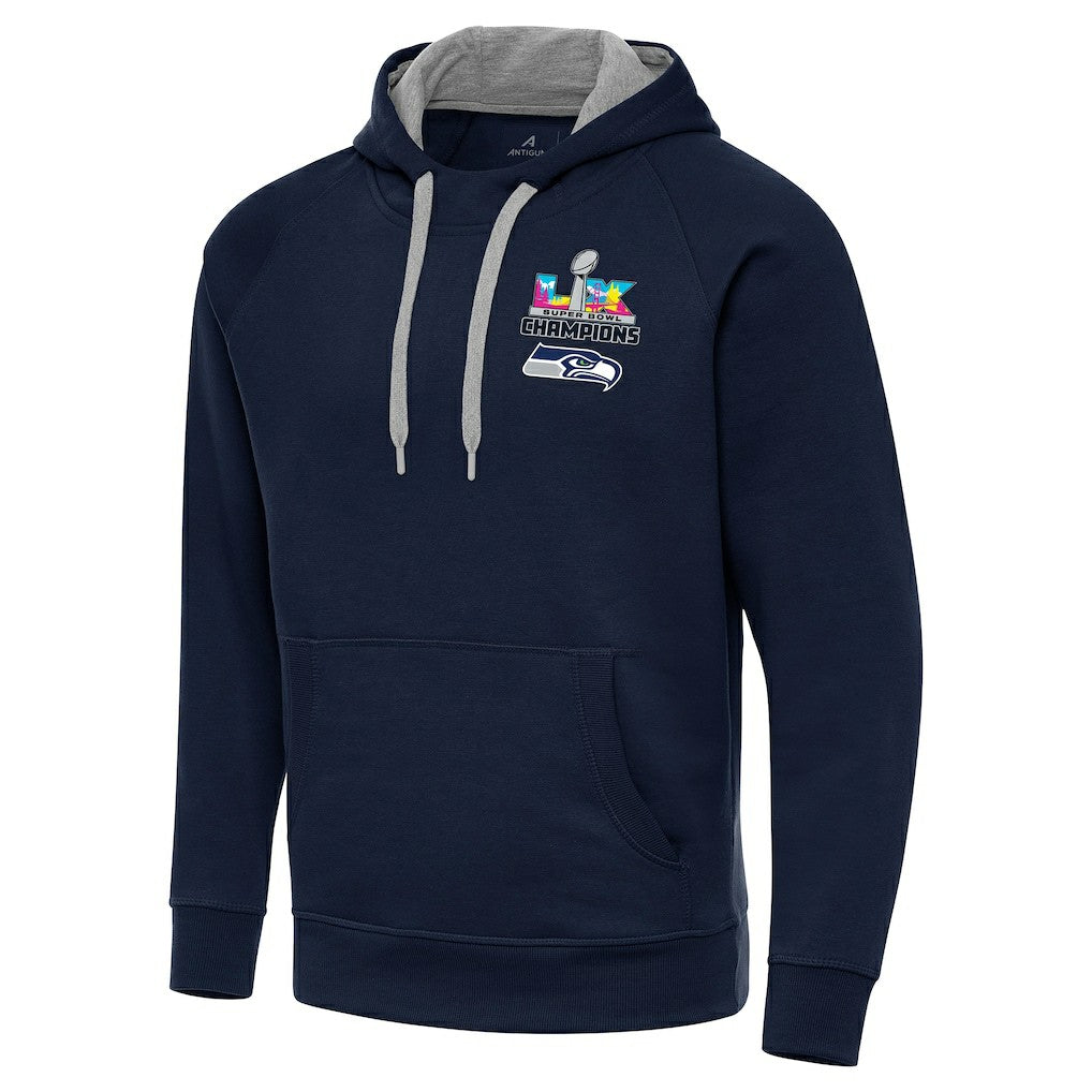 Seattle Seahawks Antigua Super Bowl LX Champions Victory Hoodie College Navy | NFL