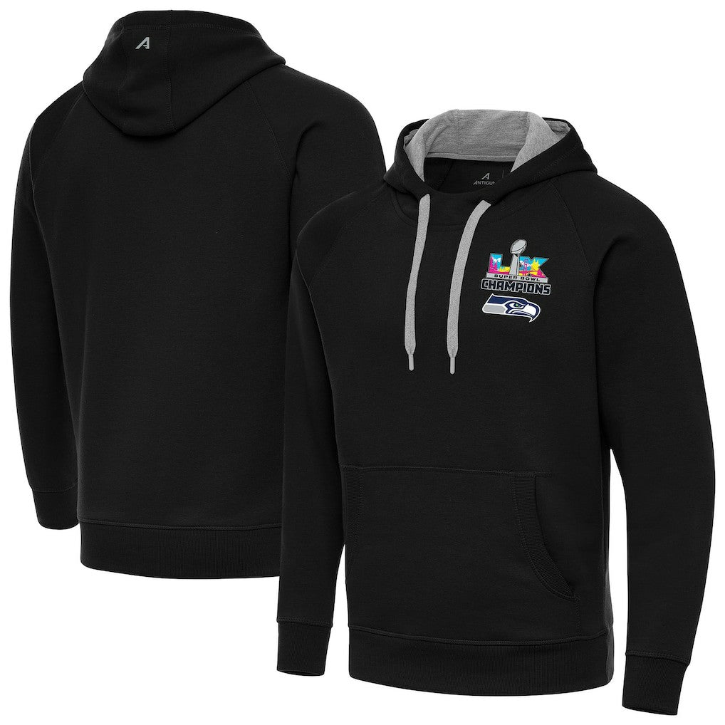 Seattle Seahawks Antigua Super Bowl LX Champions Victory Hoodie Black | NFL
