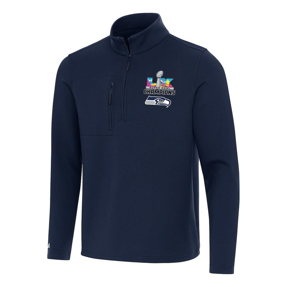 Seattle Seahawks Antigua Super Bowl LX Champions Insider Quarter-Zip Pullover College Navy | NFL