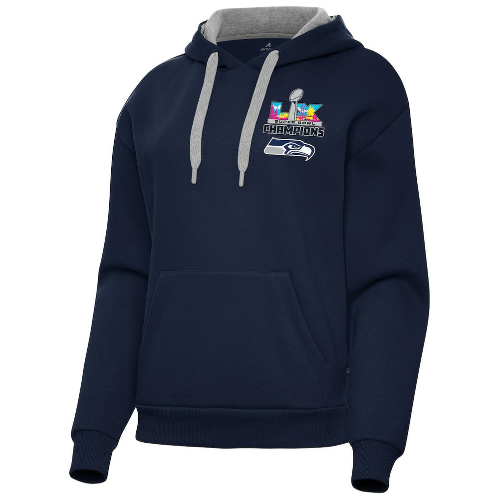 Seattle Seahawks Antigua Women's Super Bowl LX Champions Victory Hoodie College Navy | NFL