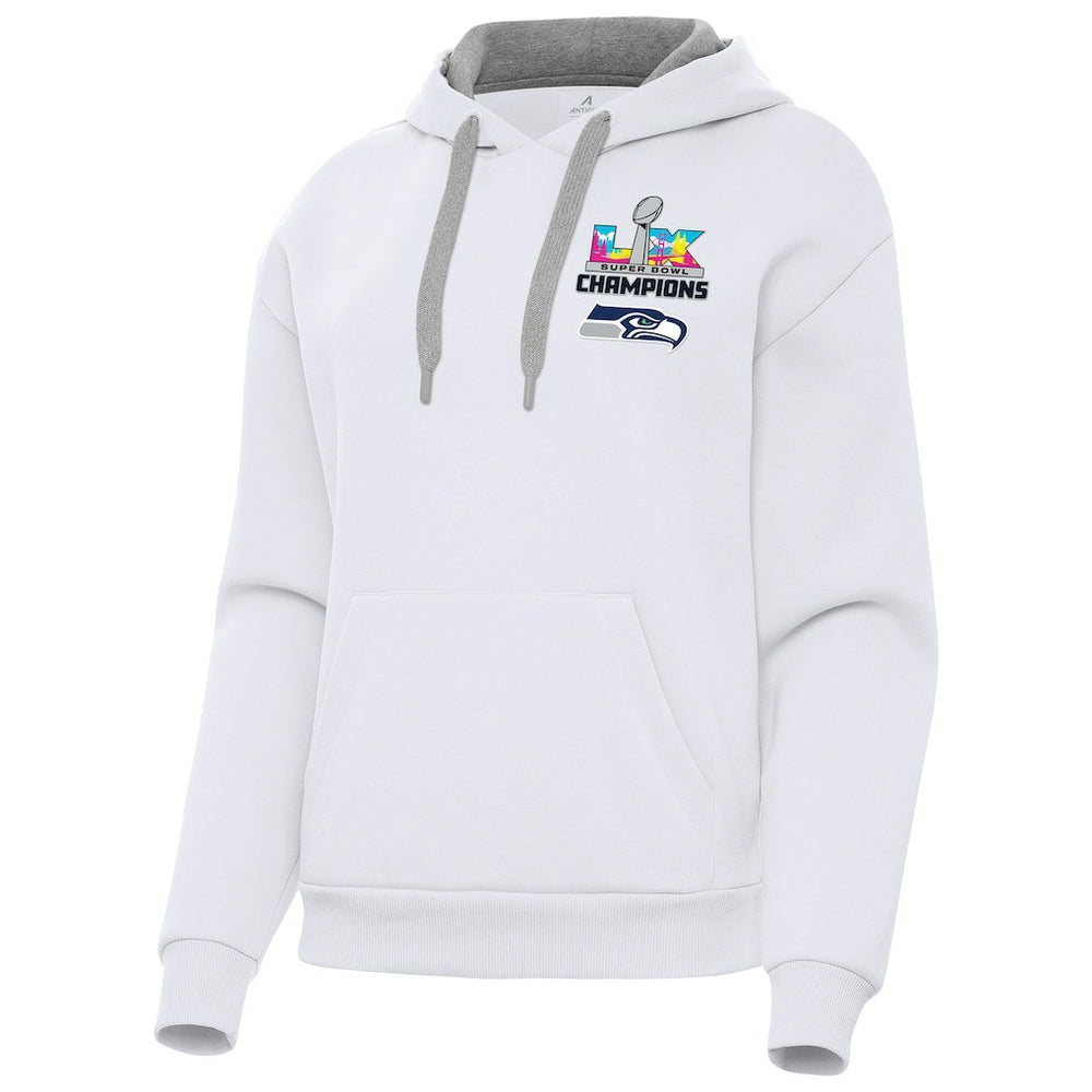 Seattle Seahawks Antigua Women's Super Bowl LX Champions Victory Hoodie White | NFL