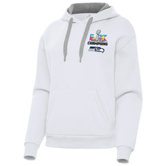 Seattle Seahawks Antigua Women's Super Bowl LX Champions Victory Hoodie White | NFL