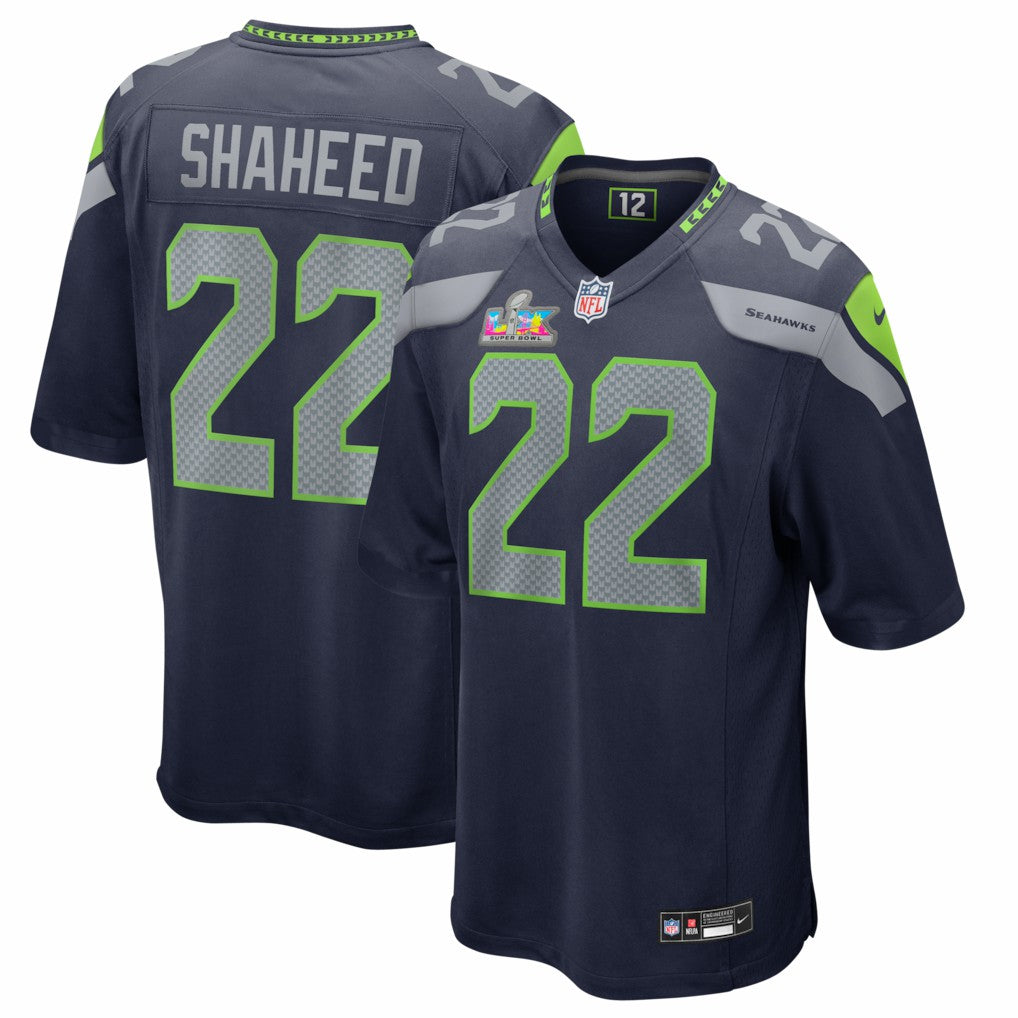 Rashid Shaheed Seattle Seahawks Super Bowl LX Patch Game Jersey College Navy | Nike for Sale