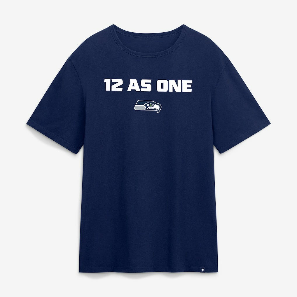 Seattle Seahawks Super Bowl LX 12 as One T-Shirt College Navy | NFL