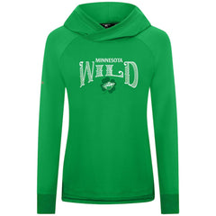 Minnesota Wild Levelwear Women's St. Patrick's Day Slender Raglan Hoodie - Kelly Green - NHL