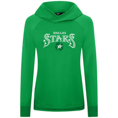 Dallas Stars Levelwear Women's St. Patrick's Day Slender Raglan Hoodie - Kelly Green - NHL
