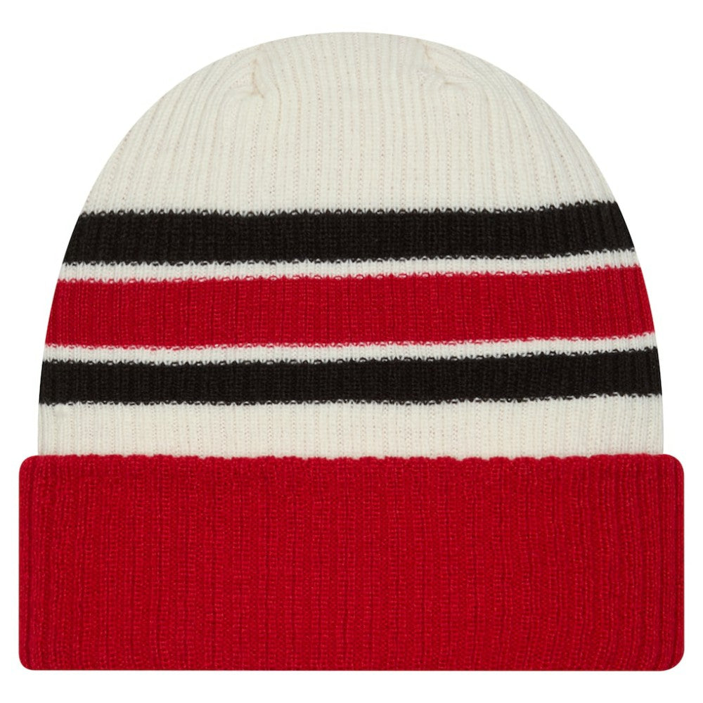 Detroit Red Wings New Era Vintage Cuffed Knit Hat - Cream/Red - NHL
