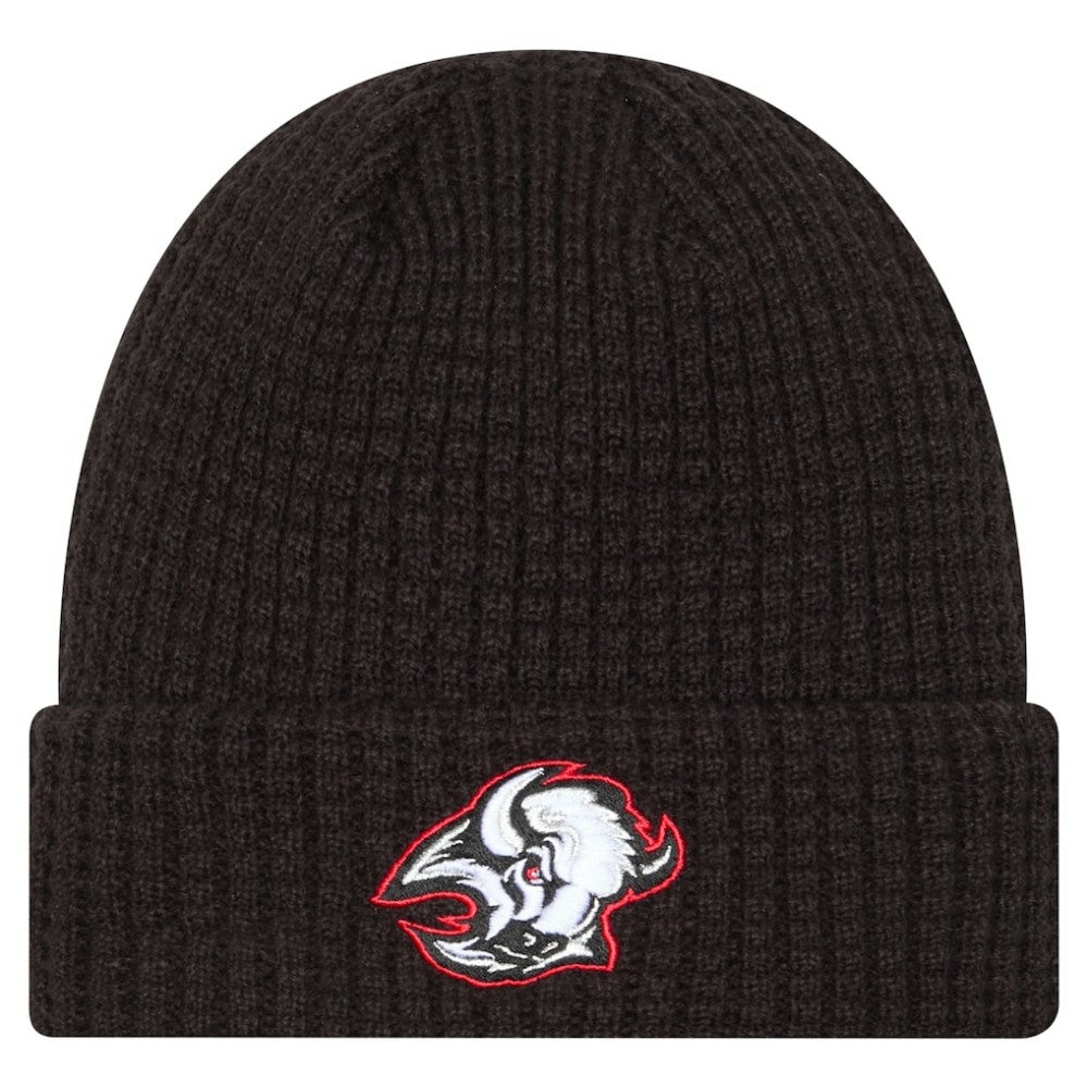 Buffalo Sabres New Era Waffle Cuffed Knit Hat - Black - NHL