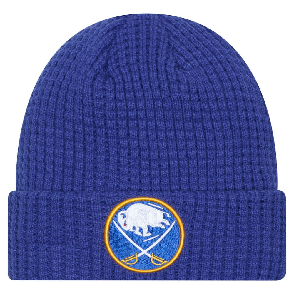 Buffalo Sabres New Era Waffle Cuffed Knit Hat - Royal - NHL