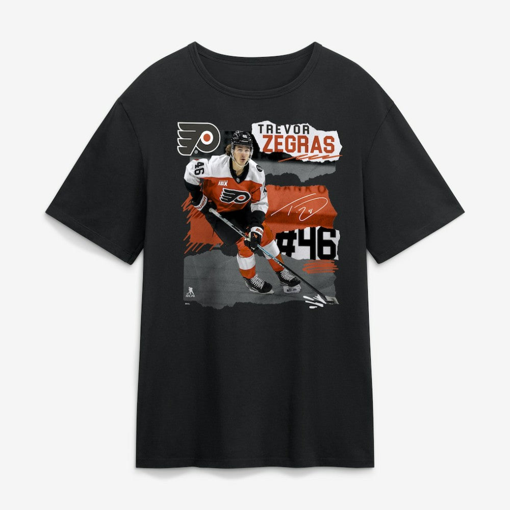 Trevor Zegras Philadelphia Flyers Fresh Ice T-Shirt - Black - NHL